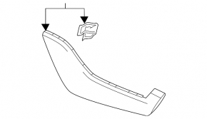 Center console trim side left Toyota Highlander 20-25 black