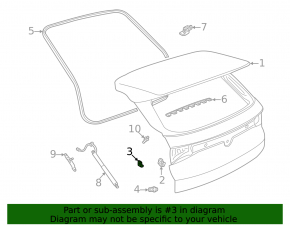Right tailgate bumper for Volkswagen ID.4 21-25