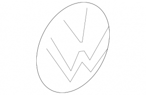Emblem logo of the trunk door of VW Golf GTI 22-26