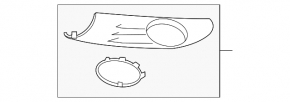 Front bumper grille left VW Golf 10-14 without fog lights
