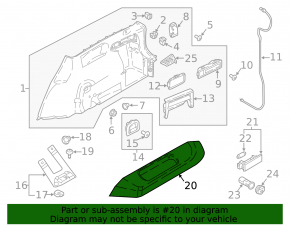Trunk arch trim trim right VW Tiguan 20-24 black for 3 rows
