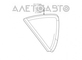 Window blind glass rear left Dodge Dart 13-16