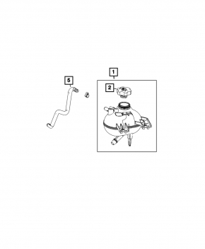 Jeep Renegade 19-23 1.3T Coolant Expansion Tank with Cap