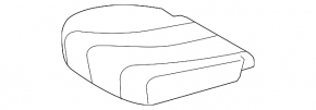 Passenger seat for Toyota Sienna 11-14 without airbag, gray velour