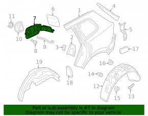Fuel filler flap housing VW Touareg 11-17
