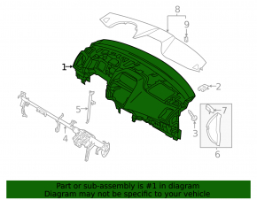 Torpedo front panel without AIRBAG Mitsubishi Outlander Sport ASX 16-18 rest