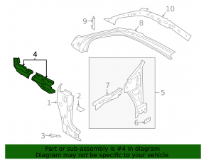 Outer panel of the right wing apron Audi Q3 83A 19-25