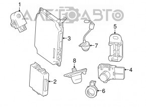 Lexus RX350 10-15 Parking Assist Computer