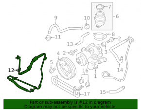 High-pressure power steering hose for Audi Q5 8R 09-12