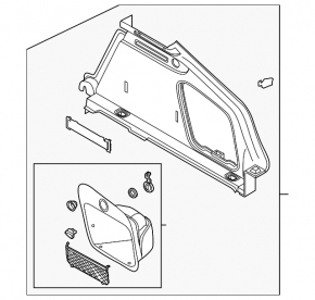 Right arch trim Audi A5 F5 20- 5D black