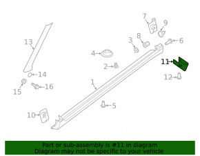 Rear right sill mudguard Nissan Kicks 18-24