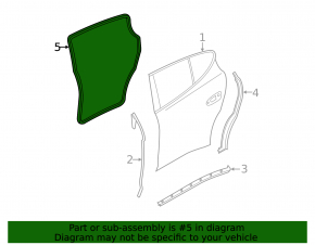 Door seal rear right Porsche Panamera 14-16