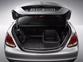 Mercedes C-Class W205 15-17 trunk mat, black rubber