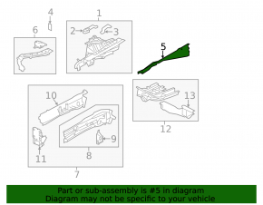 Lower reinforcement for the right wing apron Mazda 6 14-17