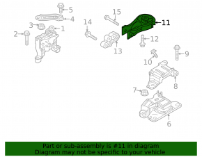 Rear engine mount for Mazda CX-50 23-25 2.5T