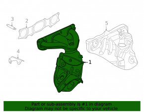 Exhaust manifold with catalytic converter Nissan Sentra 20-22