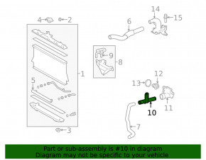 Cooling pipe metal Lexus RX400h 06-09