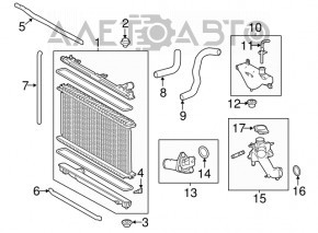 Upper left radiator mount support Toyota Camry v70 18- OEM