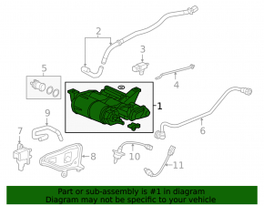 Carbon canister absorber bare Honda Civic X FC 16-21 2.0T, 1.8T