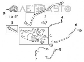 Carbon canister absorber bare Honda Civic X FC 16-21 2.0T, 1.8T