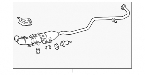 Lexus Hs250h 10-12 exhaust pipe with catalytic converter