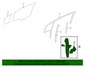 Window lifter with motor rear left Chevrolet Cruze 16-
