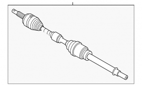 Nissan Altima 13-18 front right drive axle shaft with bracket