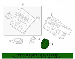 Honda CRV 12-12 front left door speaker, type 1