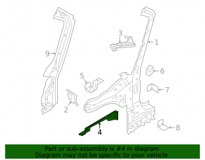Front Right Fender Bracket Mini Cooper F56 3d 14-24
