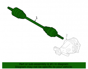 Drive axle rear left Lexus GS300 06-06 rwd rust
