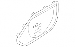 Front right lower door speaker mesh for Audi A6 C7 12-18 Bose, beige