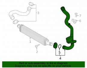 Intercooler pipe left Audi A6 C8 19-21 2.0T