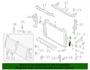 Radiator bracket lower left Audi Q7 16- front