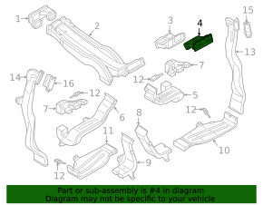Center console air vent (2nd row) Audi Q8 19 black