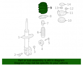 Front left spring Hyundai Santa FE 21-23 FWD 2.5T