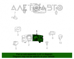 Instrument cluster Dodge Challenger 11-12 3.6 automatic transmission