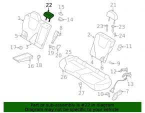 Headrest rear central Subaru Forester 14-18 SJ leather gray