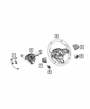 Left steering wheel controls for Chrysler 200 15-15