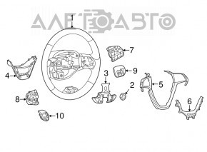 Left steering wheel controls for Chrysler 200 15-15