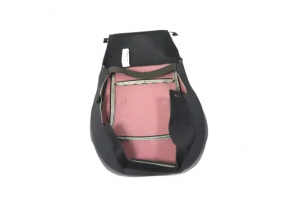 Driver's seat Jeep Compass 17- with airbag, electric, combined, leather + cloth, black, broken pad mount