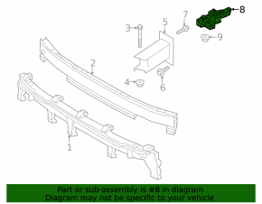 Front bumper mount bumper-wing right Audi Q5 80A 18- mount break