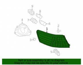 Light outer wing left Toyota Camry v40 07-09 hybrid