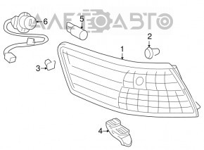 Light outer wing left Toyota Camry v40 07-09 hybrid