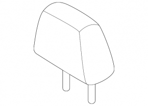 Nissan Ariya 23-25 rear right headrest, black leatherette