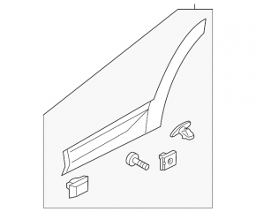 Lower rear left door trim for Hyundai Santa FE Sport 13-18