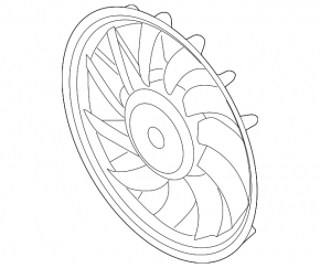 Cooling fan right Audi A4 B8 08-16 2.0T small