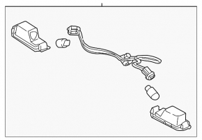 Hyundai Ioniq 17-22 rear bumper license plate light assembly