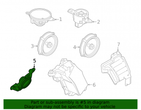Right rear pillar speaker Hyundai Santa FE 19-23 Harman Kardon