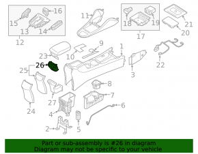 Hyundai Ioniq 20-22 HEV, PHEV Center Console Air Vent Deflector