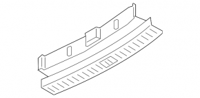 Black trunk opening trim for Porsche Cayenne 19-26